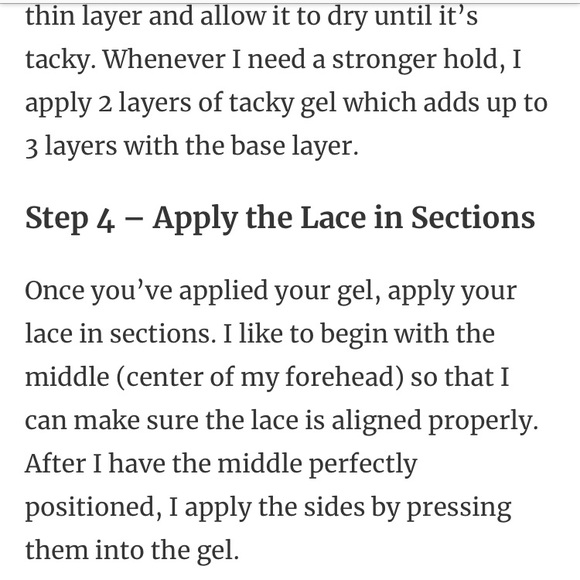 ‼️HOW TO APPLY GOT2B GEL TO LACEFRONT WIGS‼️ - Picture 5 of 6